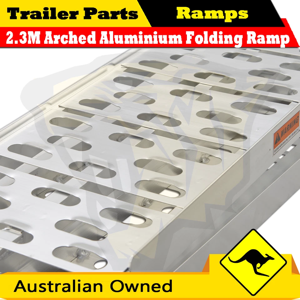 1360KG 2 x 2.3M Aluminium Loading Folding Ramp ATV Quad bike Motorcycle Trailer  - image 3 of 4