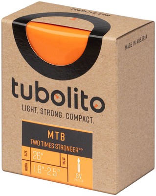 Tubolito Tubo MTB Tube - 26 x 1.8-2.5'', 42mm Presta Valve, Orange