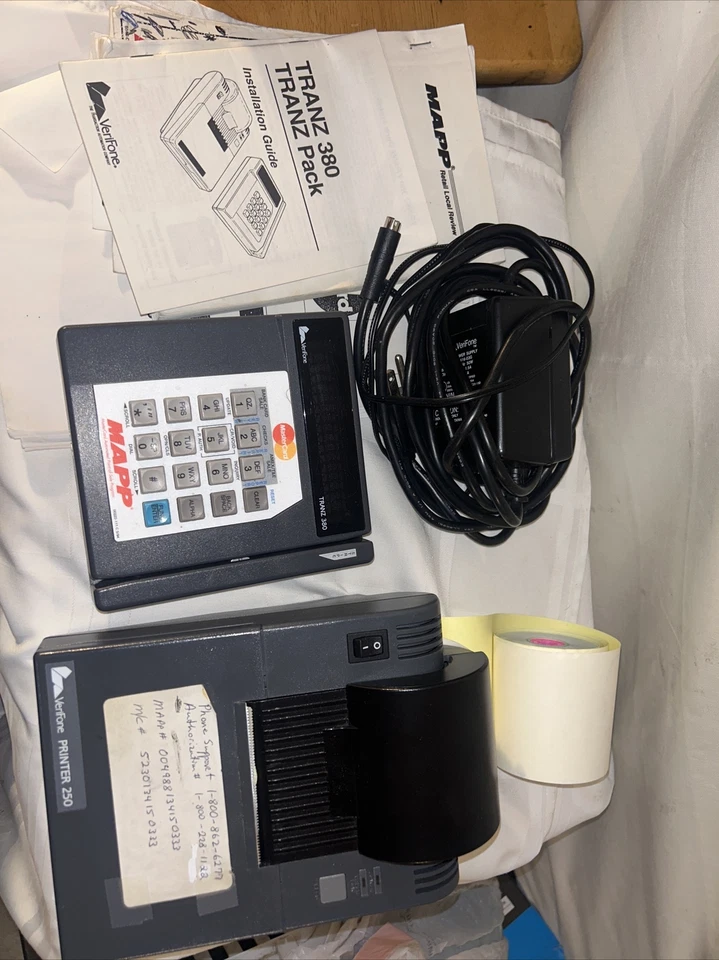 Verifone Tranz 380 Credit Card Reader With Verifone 250 Receipt Printer Bundle - Image 2 of 4