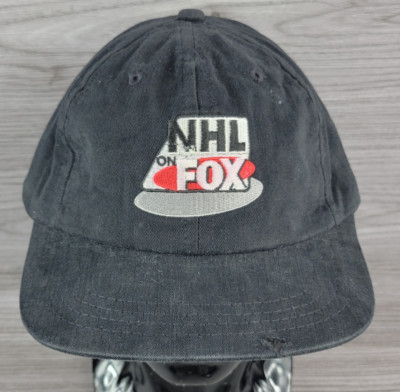 VTG 90s NHL On Fox TV Hockey Vintage Snapback Hat Adult Made In USA Black