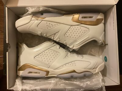 Nike Air Jordan Retro 6 VI Low GC Lunar New Year White Gold Size 15 New DS 2022