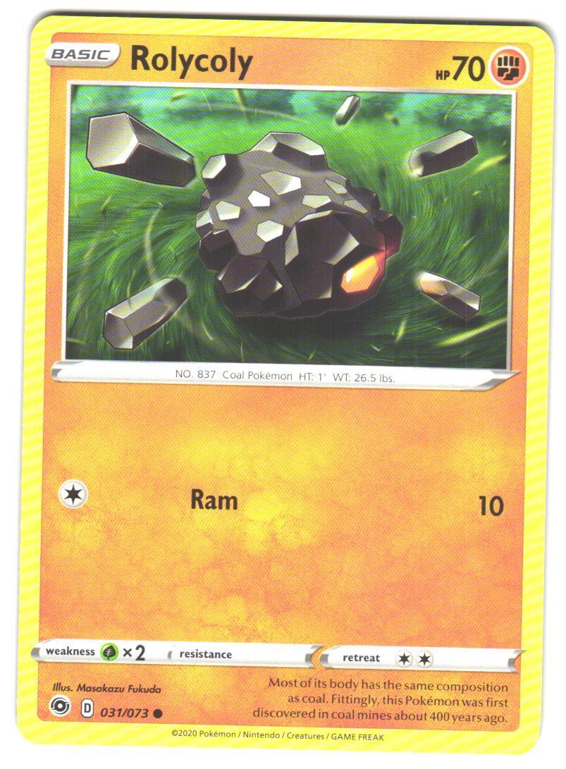 Pokemon Champion's Path Rolycoly #31/73 Common