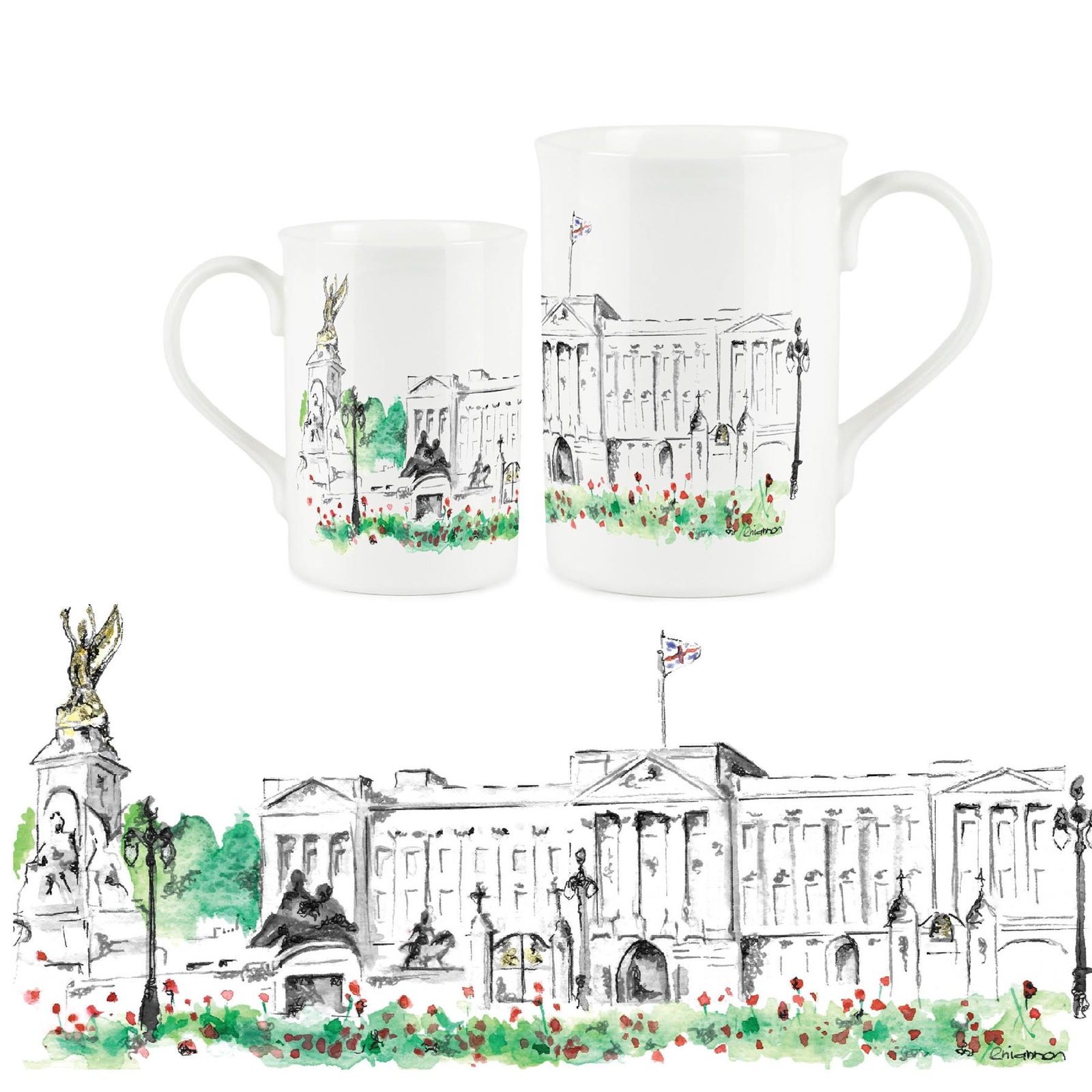 Buckingham Palace Mug - London Landmarks Bone China Souvenir Tea/Coffee Gift
