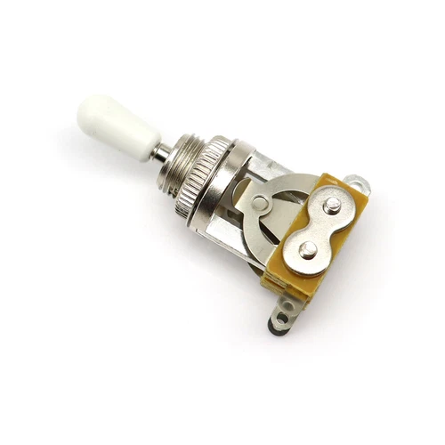 Chrome w/White Cap,Les Paul Gibson Epiphone Guitar 3 Way Selector Toggle Switch