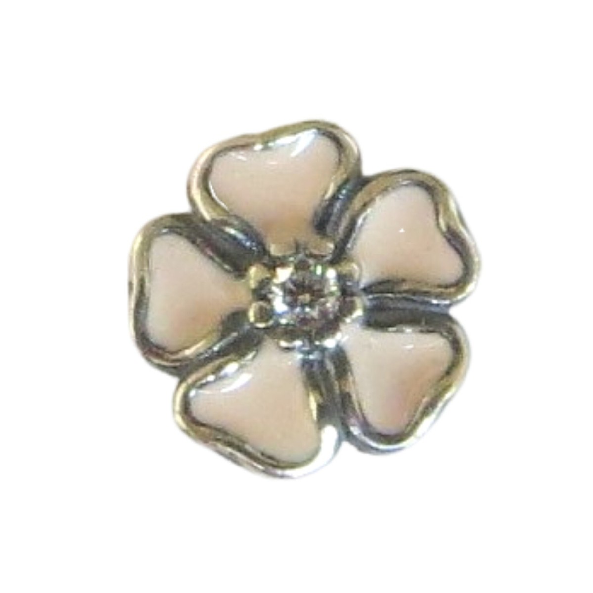 Pandora Cherry Blossom Locket Charm Clear CZ & Sterling Silver