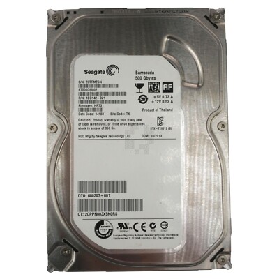Seagate ST500DM002 Barracuda 500GB 3.5'' 7200RPM SATA Hard Drive HDD, 1BD142-021