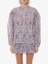 Isabel Marant Etoile Women's Floral Printed Salika Cotton Blouse Tunic Top XL 40