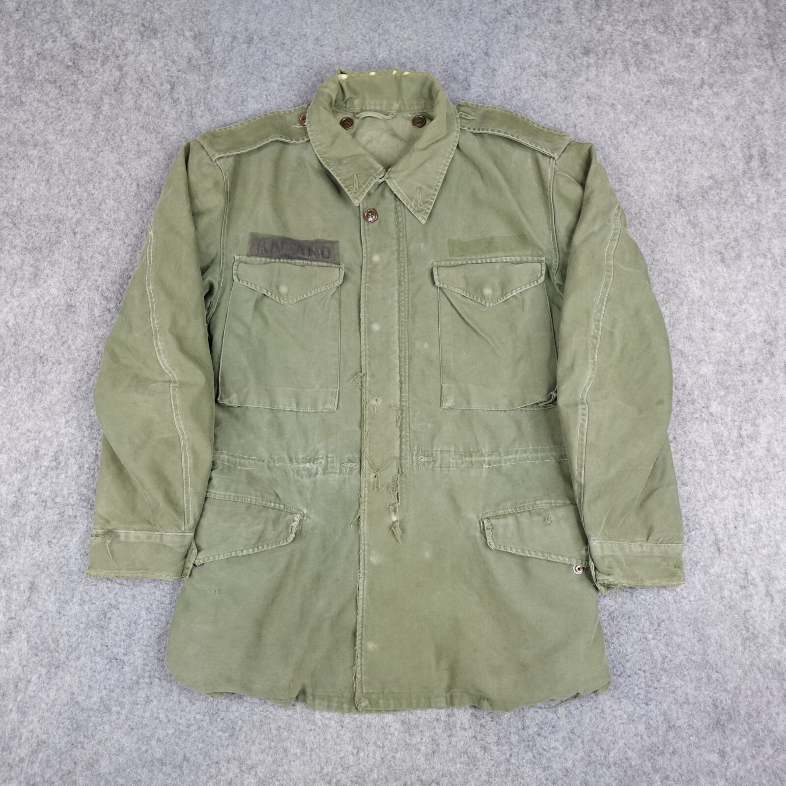 Vintage Military Jacket Mens Medium Olive M-1951 Field M51 OG 107 Vietnam 50s