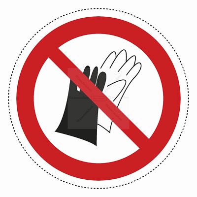 30cm Auto-Aufkleber Sticker Achtung Warnung Hier Keine Handschuhe Tragen 24