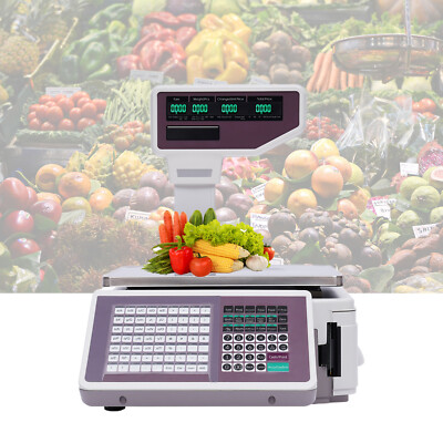 Commercial Digital Food Price Computing Scale 66lbs with Dual Label Printer  Fast - Main Image