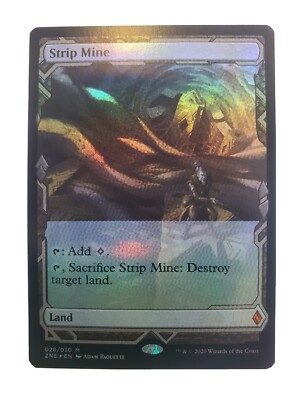 FOIL STRIP MINE Zendikar Rising Expeditions Magic MTG MINT CARD