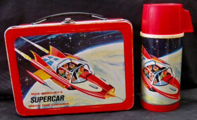 Vintage SUPERCAR LunchBox & Thermos - Wally Wood Sci-Fi TV (1962