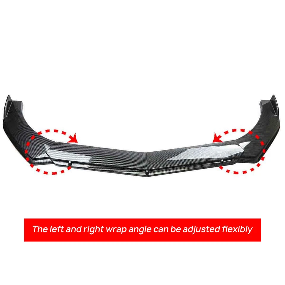 For Mazda CX3 CX-30 CX-50 Front Bumper Lip Splitter Spoiler Carbon Fiber Look - Image 3 of 4