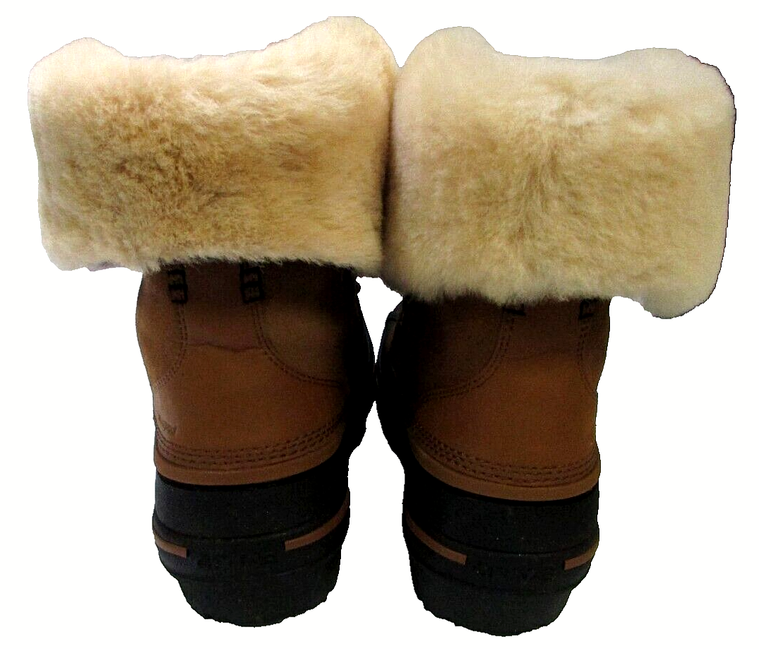 Crocs Allcast Luxe II Boots Women's W8 Brown Leather Waterproof