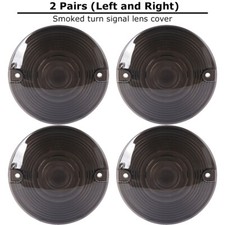 4x Smoked Turn Signal Light Lens Covers For Harley Touring Road Electra Glide