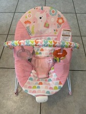 Bright Starts Baby Bouncer Soothing Vibrations Infant Seat - Fancy Fantasy, Pink