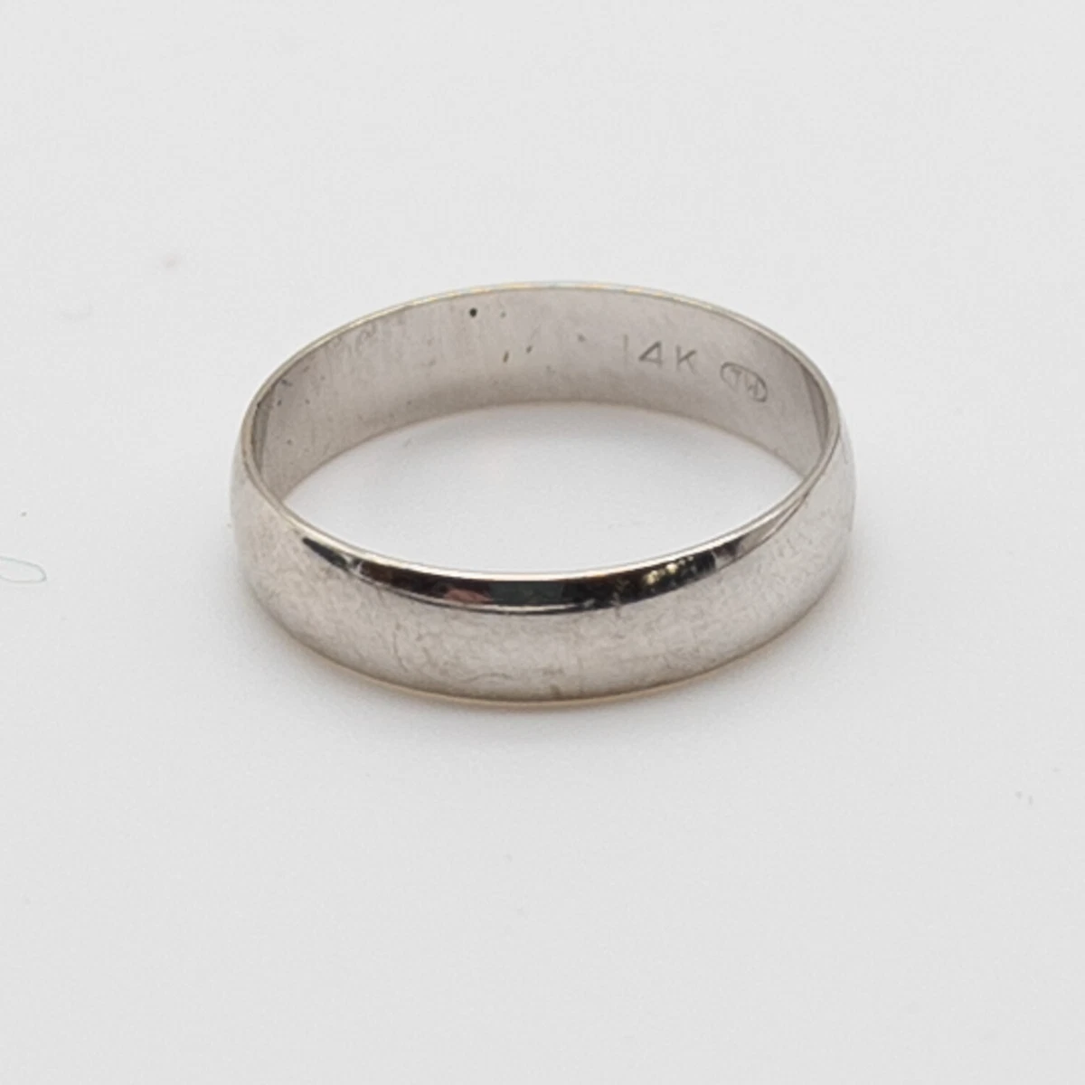 Plain white gold band ring sale