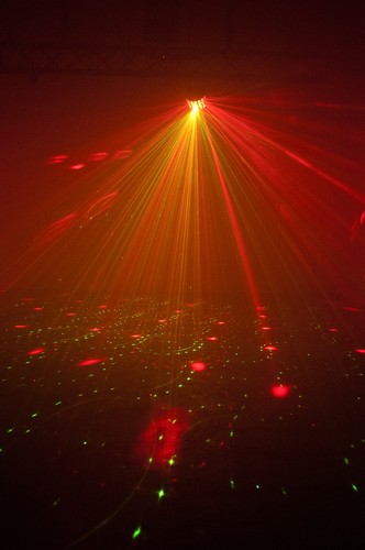 American DJ MINI DEKKER RGBW LED DMX Multi-Beam Derby/Strobe Effect Light+Cable - Picture 7 of 8