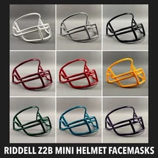 Riddell Z2B Plastic Mini Helmet Facemask Replacement Throwback OPO (13 Colors)