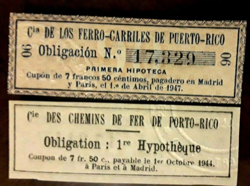 9 GOOD FOR VOUCHER & BOND SHARE COUPON Lot Vales Cupones PUERTO RICO Set Hoard - Picture 2 of 8