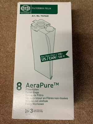SEBO WINDSOR AXCESS Felix Flexamatic Vacuum Bag 7029AM 8pk SEBO Felix Vacuum