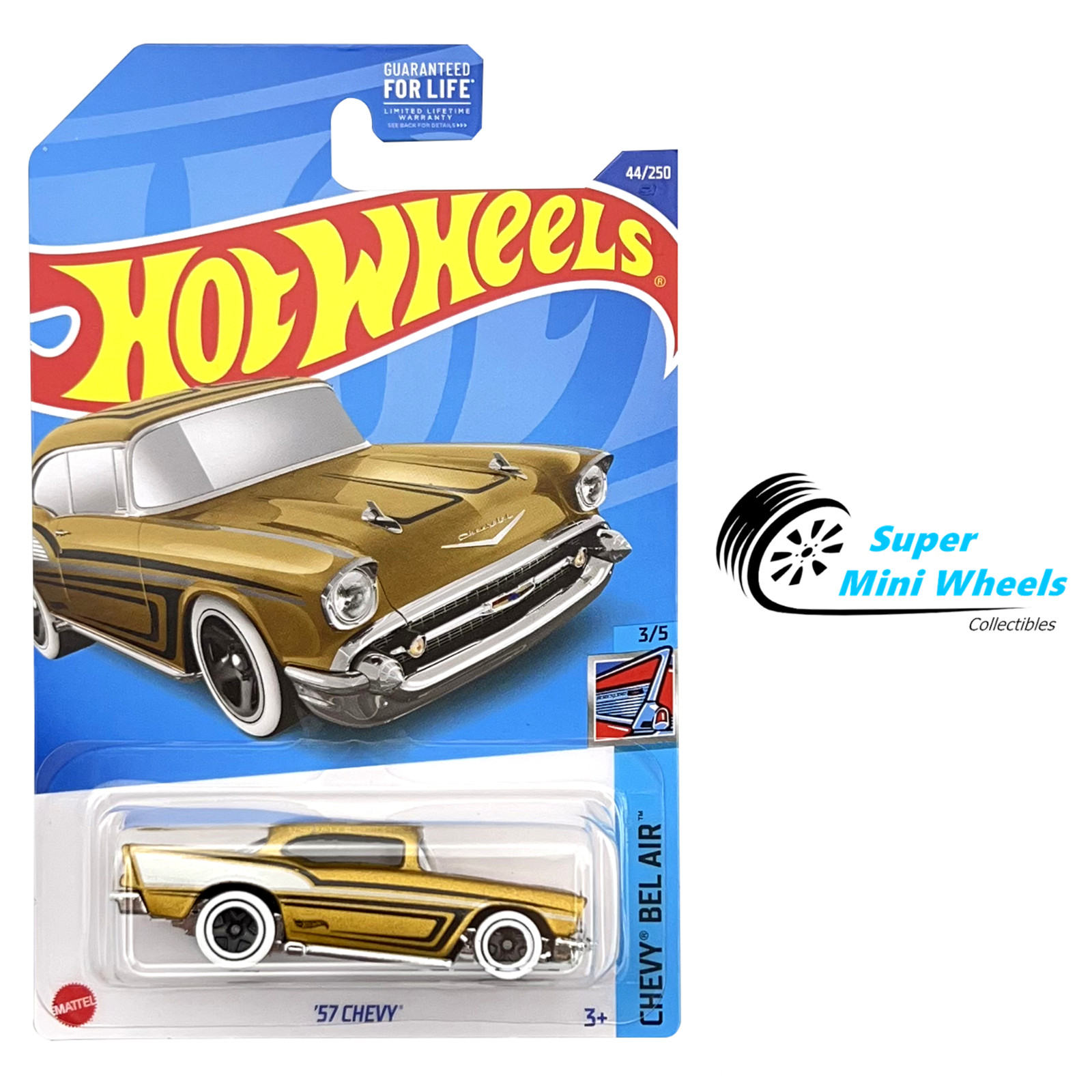 Hot Wheels 2022 #44 - '57 Chevy (Gold)