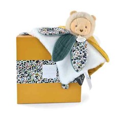 DouDou Et Compagnie Paris Plush LION Security Blanket Lovey Baby Toy Gift Box