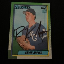 Autographed 1990 Topps  KEVIN APPIER.   TOUGH AUTO.       #K-1