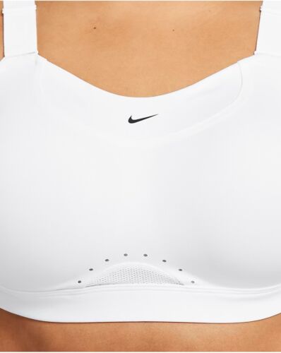 Nike Alpha Women's High-Support Padded Adjustable Sports Bra White Size M (A-B) - Picture 2 of 2
