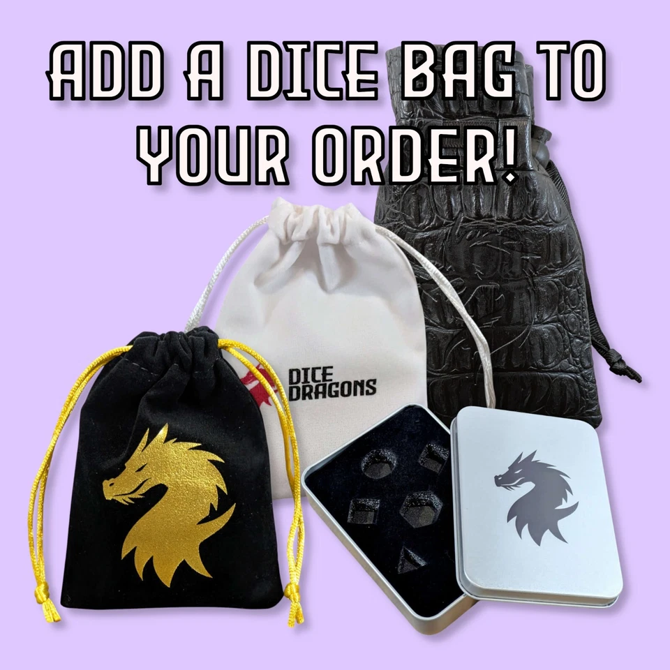 DND Dice Set 7pcs Metal Polyhedral Game Die Labyrinthine TTRPG Geek Nerd Gift - Image 3 of 3