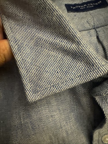Proper Cloth Linen Blend Button Shirt Size 16/30.8 Stretch Blue - Summer ‘22 - Picture 12 of 22