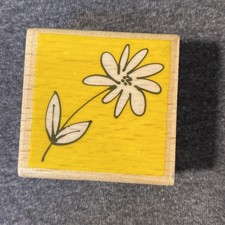 Flower Daisy Outline - Wood Mounted Rubber Stamp