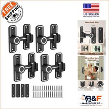 Zinc Alloy 90/180 Degree Sliding Door Lock - Versatile Privacy Protection - 4PCS