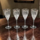 Marquis Waterford Crystal Claria Water Goblets, Set of 4 Vtg Gold Rimmed Glasses