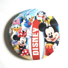Disney Magnet Mickey Minnie Surfboard Donald Daisy Goofy Beach 2.25" Round