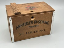 Vintage Anheuser-Busch Budweiser Brewery Wooden Crate Box (6") VINTAGE