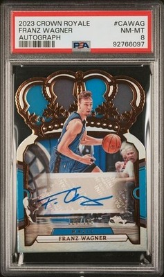 2023-24 Crown Royale - Crown Autographs Franz Wagner #CA-WAG  125/125 (AU) PSA 8