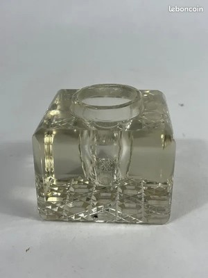 Kristall Parfüm Flakon mit quadratischem quadratischem viktorianischem Boden Korken fehlt