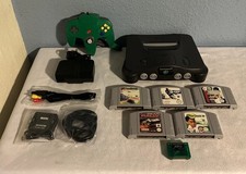 Nintendo 64 N64 Console Bundle with Official Green Controller & 5x Games PAL VGC