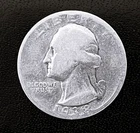 1938-S 25c SILVER Washington Quarter. Very Low 2.8m Mintage. (R001)