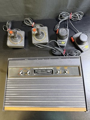 Vintage Atari 2600 CX-2600A Console 2 Joysticks 2 Paddle Controllers Untested