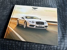 BENTLEY CONTINENTAL GT + GTC V8 W12. Full Hardback UK brochure 2014.