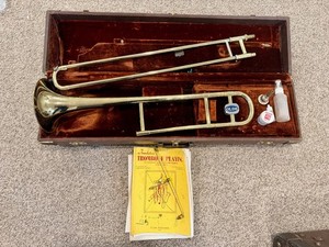 Vintage Olds Ambassador Trombone 1973 Fullerton Case Ser#888xxx Bach Corp 6-1/2