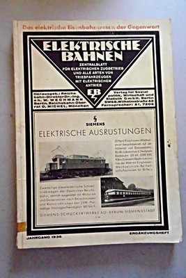 Elektrische Bahnen Zentralblatt für elektrischen Zugbetrieb und alle Arten von T