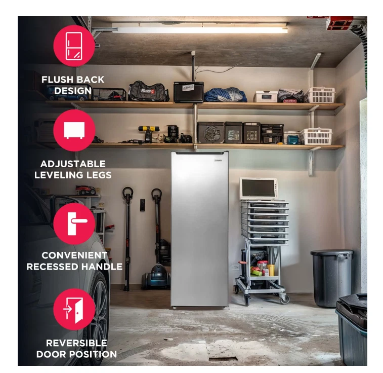 Frigidaire Platino Plata 6,5 Cu. Congelador vertical ft, EFRF698 - [GRAN VENTA] Foto 4 de 4