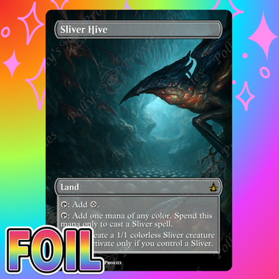 Sliver Hive FOIL Proxy Card with Custom Fantasy Art Design