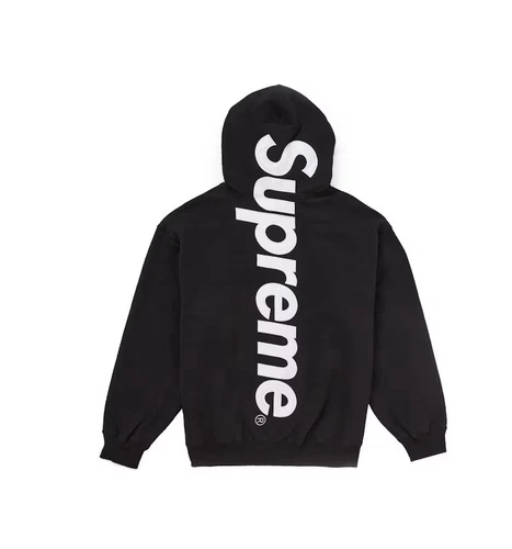 SWEATSHIRT À CAPUCHE SUPREME FW24 NOIR LOGO APPLIQUÉ NEUF OG TOUTES TAILLES MEDIUM