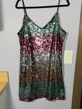 Express Ombré Sequin Mini Dress XL
