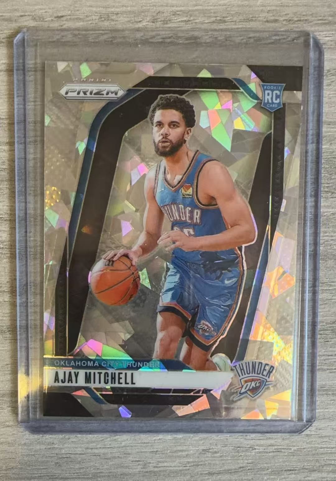 2024-25 Panini Prizm Cracked Ice Prizm #226 Ajay Mitchell RC Thunder