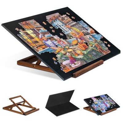 Tektalk Foldable Jigsaw Puzzle Board with 3 Angle 1000 pieces, Black
